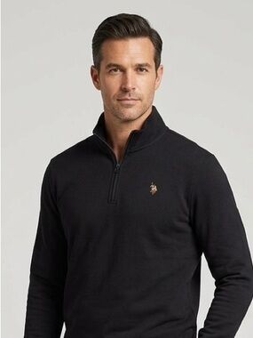 U.S. Polo Assn. Men's Quarter-Zip Fleece Sweatshirt - Large #141